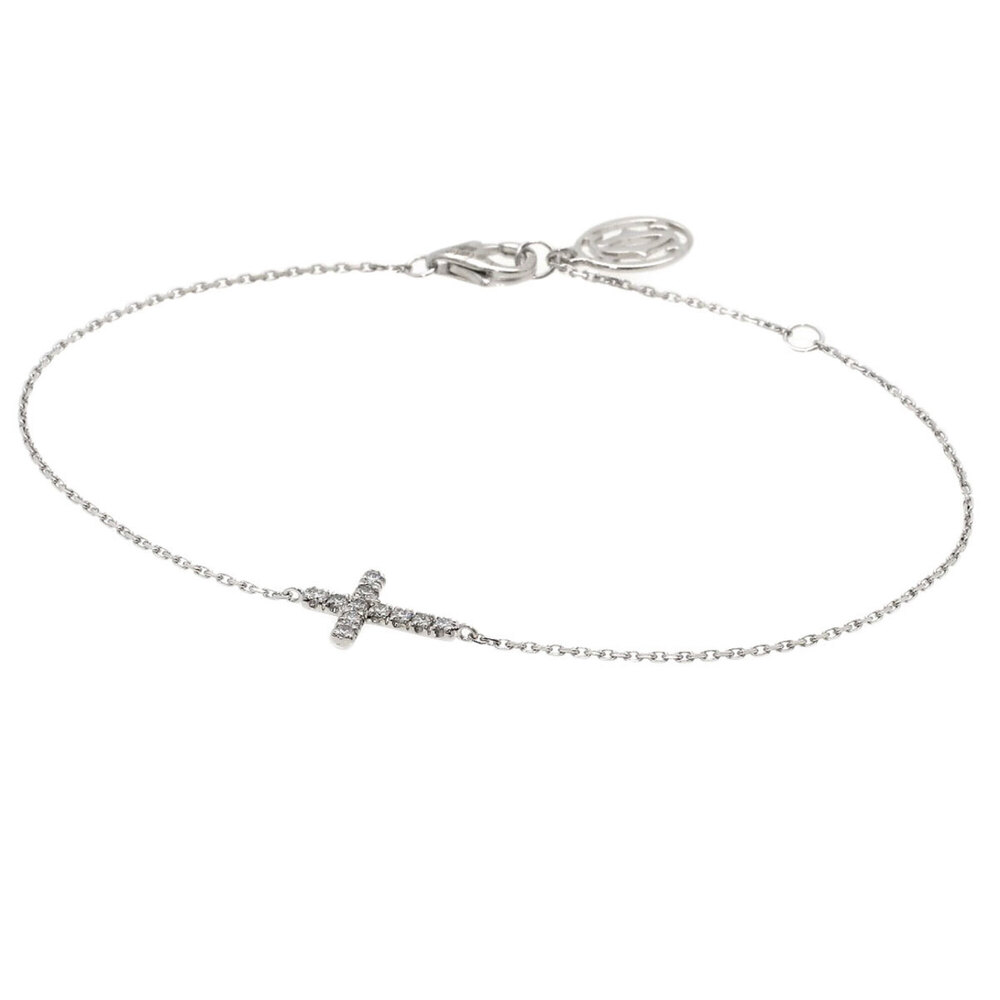 CARTIER 18k Silver Diamond Charm Bracelet